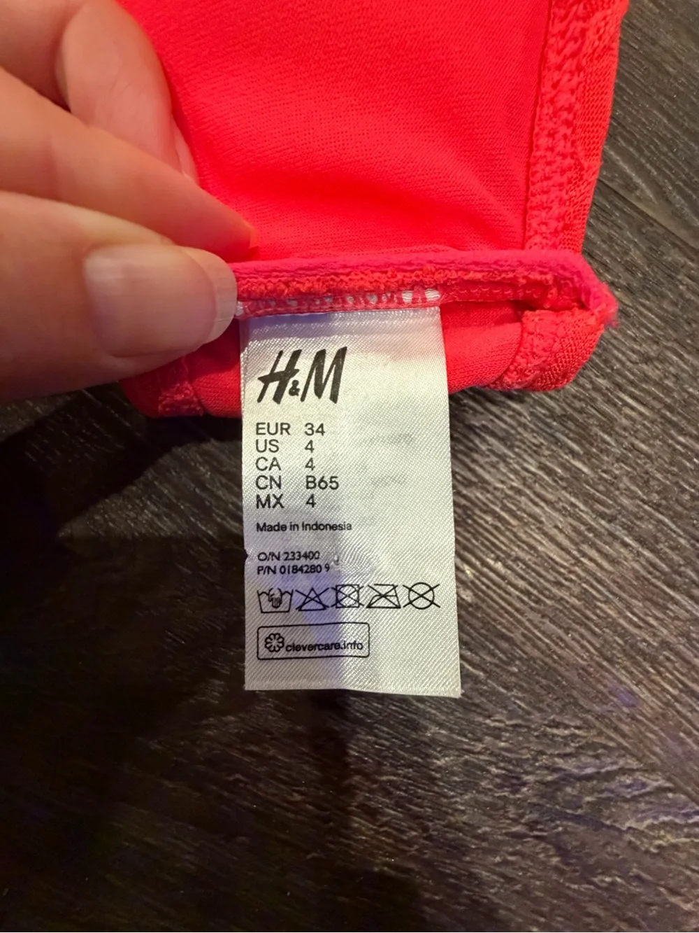 H&M Hot Pink Textured Bikini Set | Size 4 | Ruched